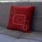 Dupion Silk Chain Red Cushion Cover (Pack of 2)