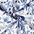 Polyester Chintz Blue Table Cloth (Pack of 1)