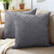 Embossed Velvet Grey Cushion Cover (Pack of 2)
