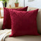 Embossed Velvet Maroon Cushion Cover (Pack of 2)