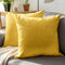 Embossed Velvet Lemon Yellow Cushion Cover (Pack of 2)
