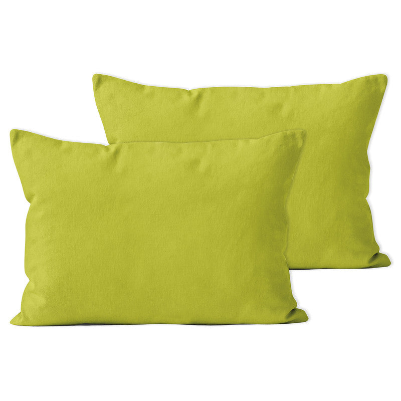 Cotton Lime Green Cushion Cover Pack of 2