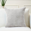 Chenille Solid Solid Light Grey Cushion Cover (Pack of 1)