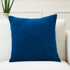 Chenille Solid Royal Blue Cushion Cover (Pack of 1)