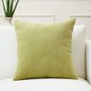 Chenille Solid Olive Cushion Cover (Pack of 1)
