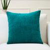 Chenille Solid Azul Blue Cushion Cover (Pack of 1)
