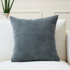 Chenille Solid Denim Cushion Cover (Pack of 1)