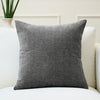 Chenille Solid Grey Cushion Cover (Pack of 1)