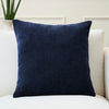 Chenille Solid Navy Blue Cushion Cover (Pack of 1)