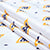 Polyester Diamond Yellow Curtain (Pack of 2)