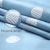 Polyester Dollar Blue Curtain (Pack of 2)