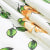 Polyester Hibiscus Yellow Curtain (Pack of 2)
