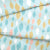 Polyester Teardrops Turq Curtain (Pack of 2)