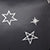 Blackout Polyester Star Grey Curtain (Pack of 2)