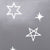 Blackout Polyester Star Medium Grey Curtain (Pack of 2)