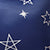 Blackout Polyester Star Navy Curtain (Pack of 2)