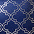 Blackout Polyester Trellis Navy Curtain (Pack of 2)