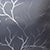 Blackout Polyester Twigs Grey Curtain (Pack of 2)
