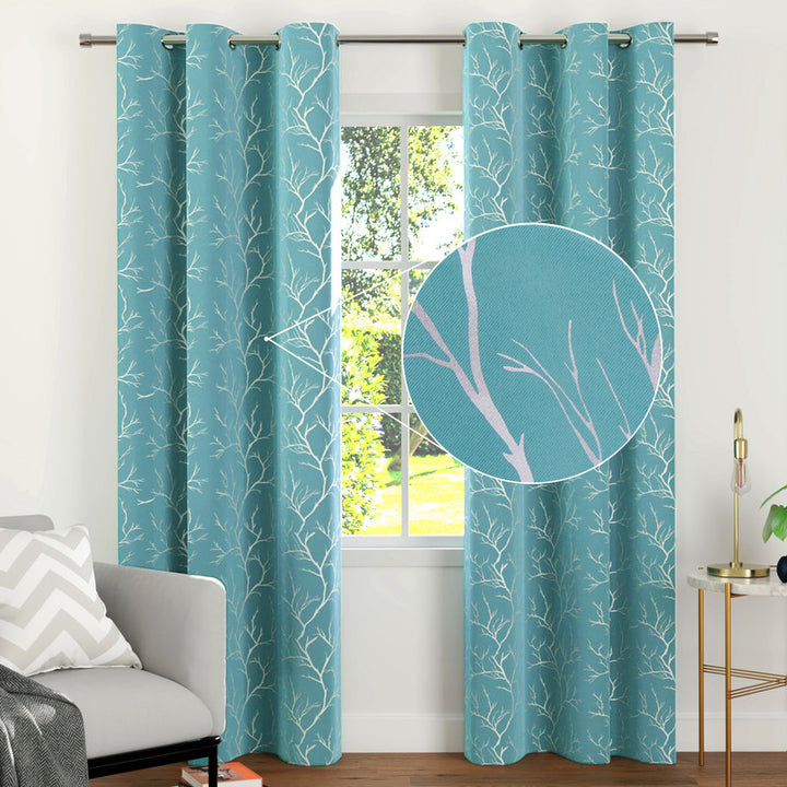 blackout polyester long door curtains