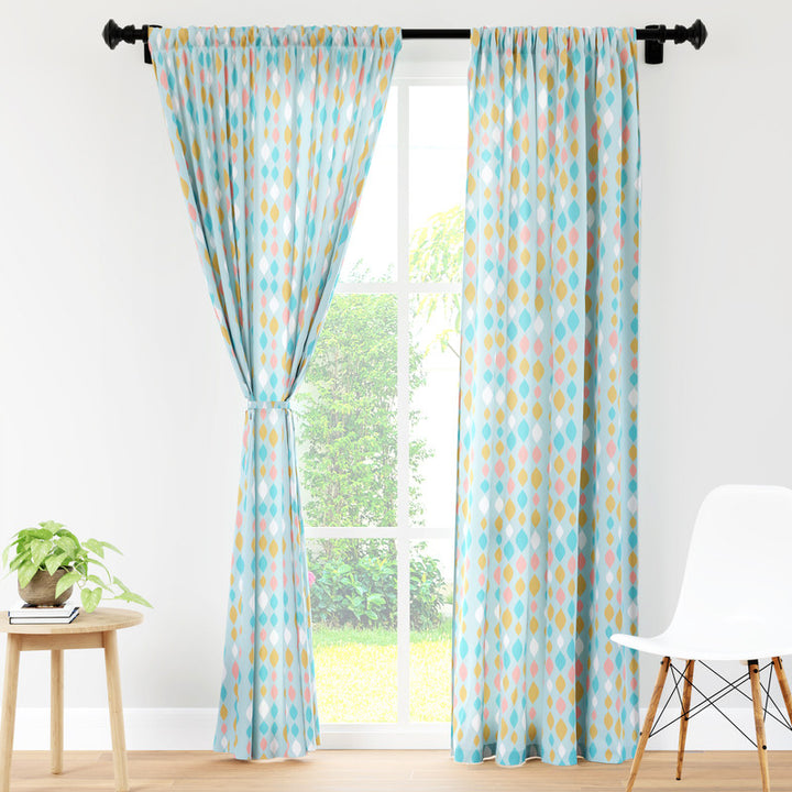 polyester long door curtains