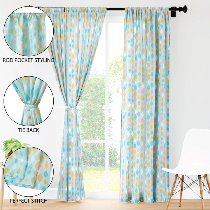 polyester long door curtains