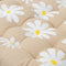 20s Sheeting Daisy Beige & Dk Taupe Chairpad (Pack of 4)