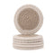 Cotton Beige & Off White Coaster