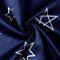 Blackout Polyester Fabric by Meter, 100x122 cm | Blocks Light, Heat & Noise, For Curtains, Cushion Covers, Door & Window Drapes - Foil Star Print