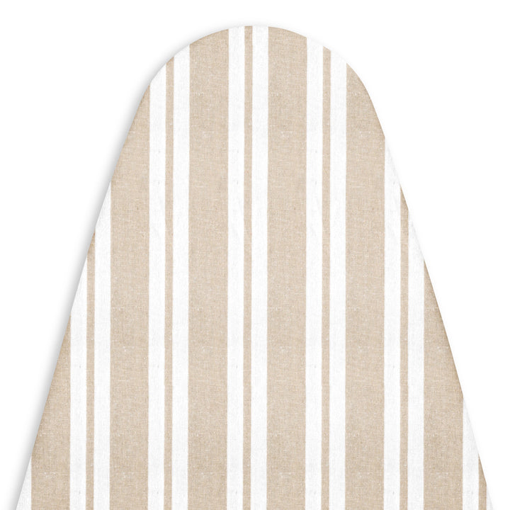 Cotton Franca Beige Stripes Ironing Board Cover (Pack of 1)