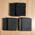 Waffle Grey Black Combo Kitchen Towel (Pack of 6)