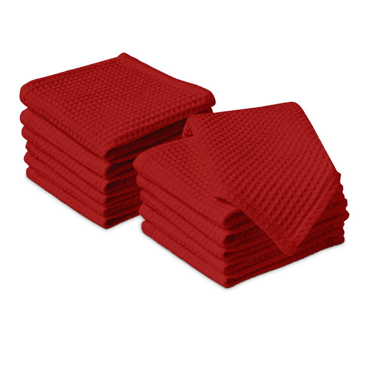 Cotton Red Dish Towel (Pack of 12)