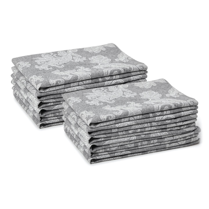 Cotton Grey Table Napkins (Pack of 12)