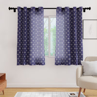Micro Moroccan Navy Curtain (Pack of 2)