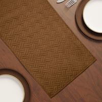Quilted Velvet Tan Table Runner