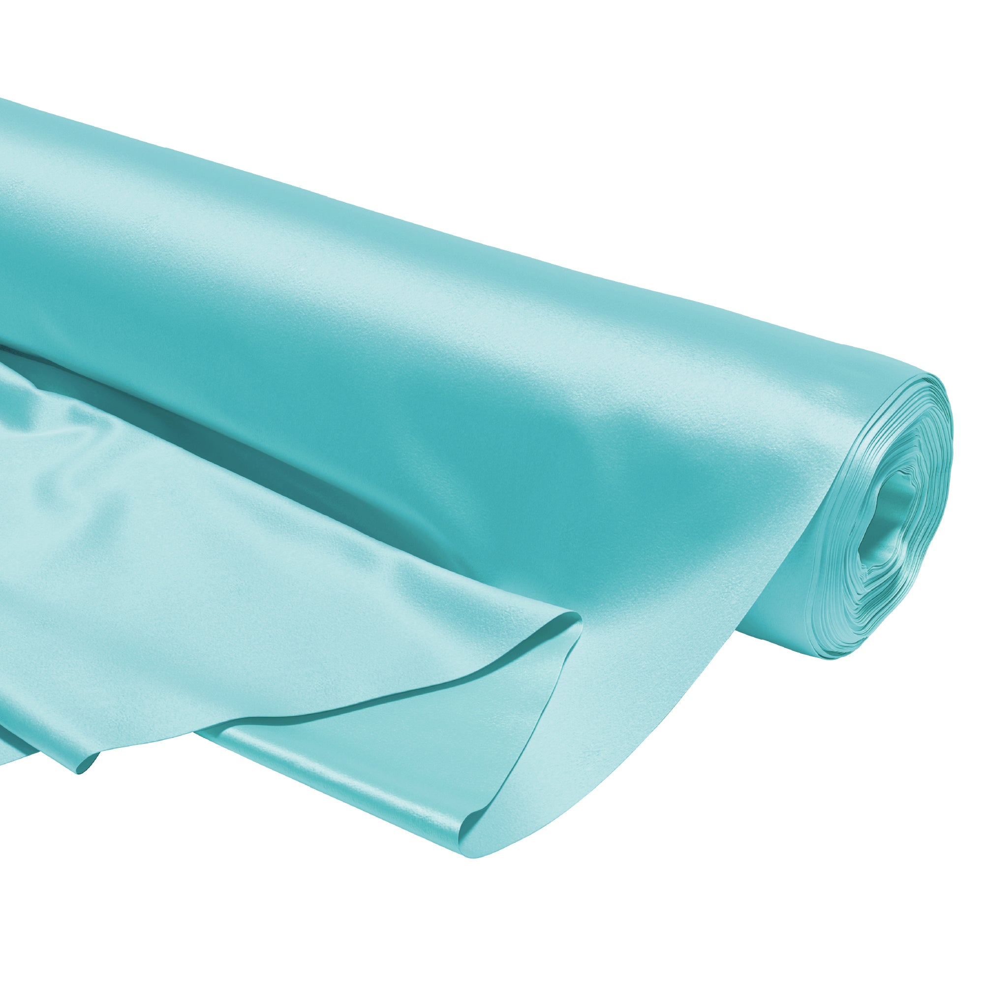 Satin Polyester Silk Turquoise Fabric