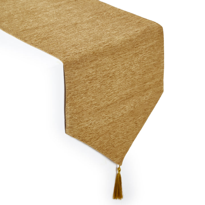 Chenille Gold Table Runner (Pack of 1)