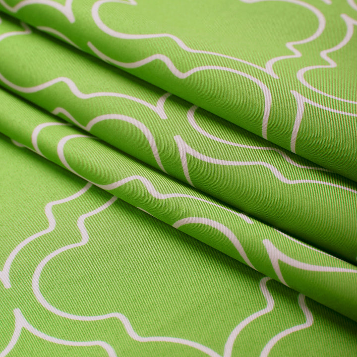 Printed Satin Fabric by Meter | Wide - 58 Inch Width (147 cm) | Soft Polyester Cloth for Curtains, Cushion Covers, Dresses, Kurtis, Crafts, Craft Sewing & Home Decor