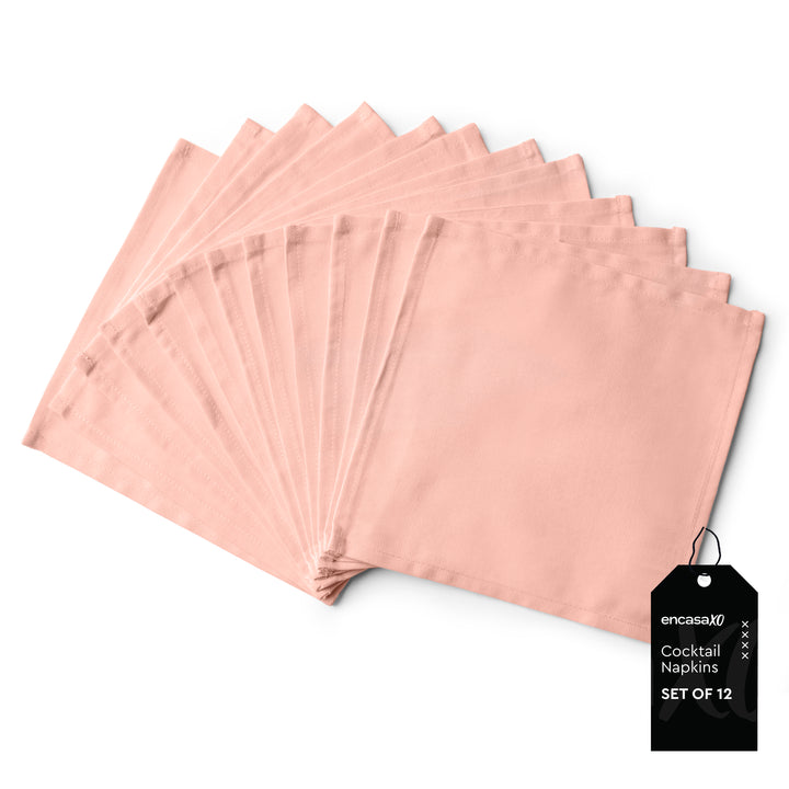 Cotton Powder Pink Table Napkins (Pack of 12)