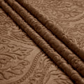 Embossed Velvet Coffee Fabric by Meter