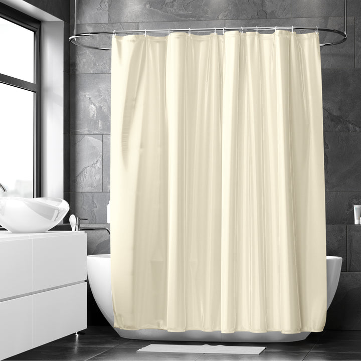 Polyester Natural Shower Curtain (Pack of 1)