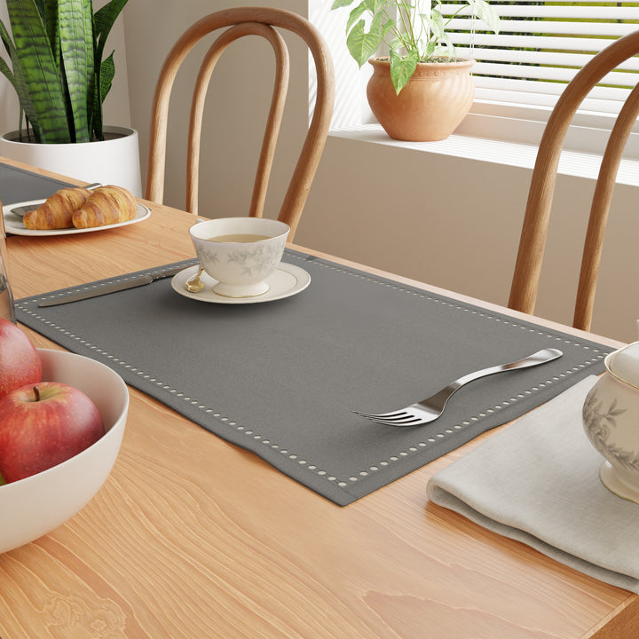 Cotton Grey Placemat (Pack of 4)
