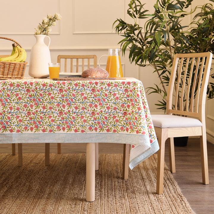 20s Cotton Twill Pink Table Cloth (Pack of 1)