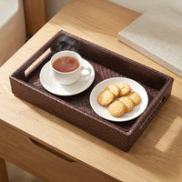 Leather Copper Leather Serving Tray