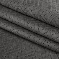 Quilted Polyester Fabric Dark Grey Fabric