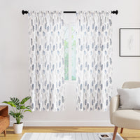 Polyester Palm Leaves Curtain (Pack of 2)