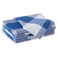 Cotton Buffalo Blue Checks Table Napkins (Pack of 6)