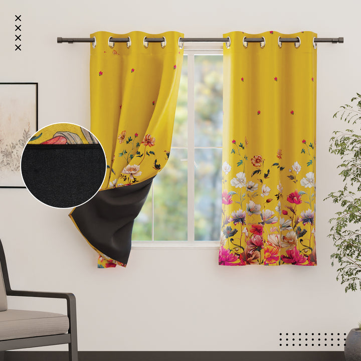 Blackout J2 Yellow Curtain