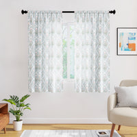 Polyester Light Grey Curtain (Pack of 2)