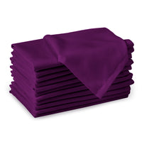 Cotton Purple Table Napkins (Pack of 12)