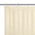 Polyester Stripe Cream Shower Curtain (Pack of 1)
